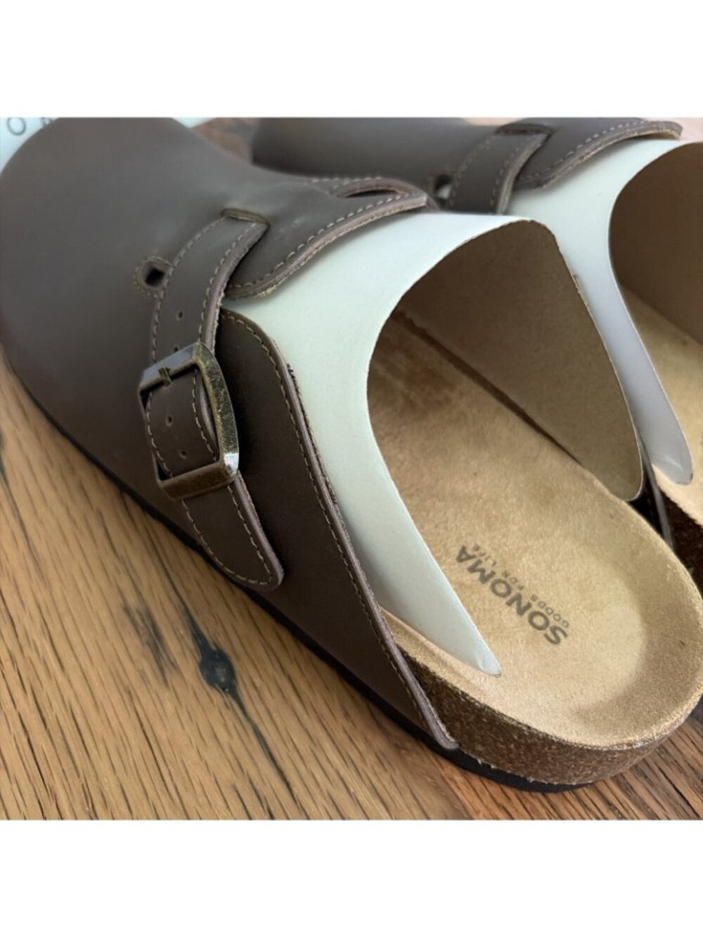 Sonoma New Brown Waterford Leather Slip On Clogs 9 - Picture 5 of 9